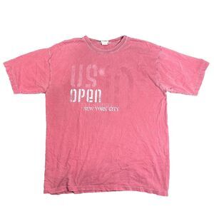 Faded Vantage 2010‎ US Open New York City Flushing Tee T Shirt Size Large Red
